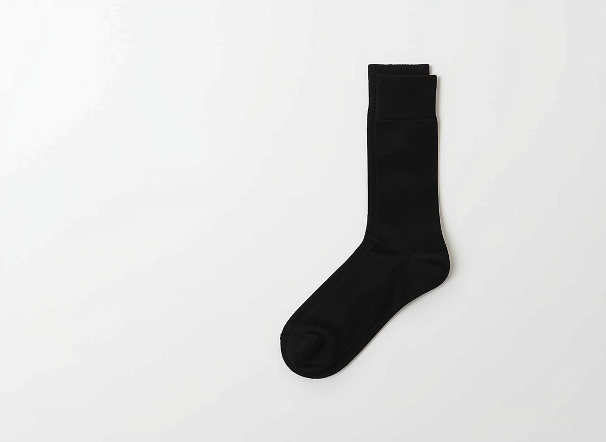 Essential Black minimalist socks with premium organic cotton